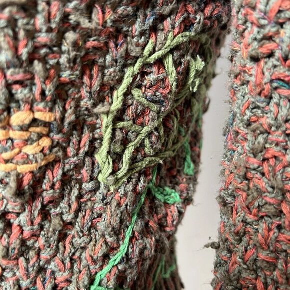 Anthropologie Monstera Puff-Sleeve Cardigan Wendy Wurtzburger Marcella Violini - Picture 10 of 13